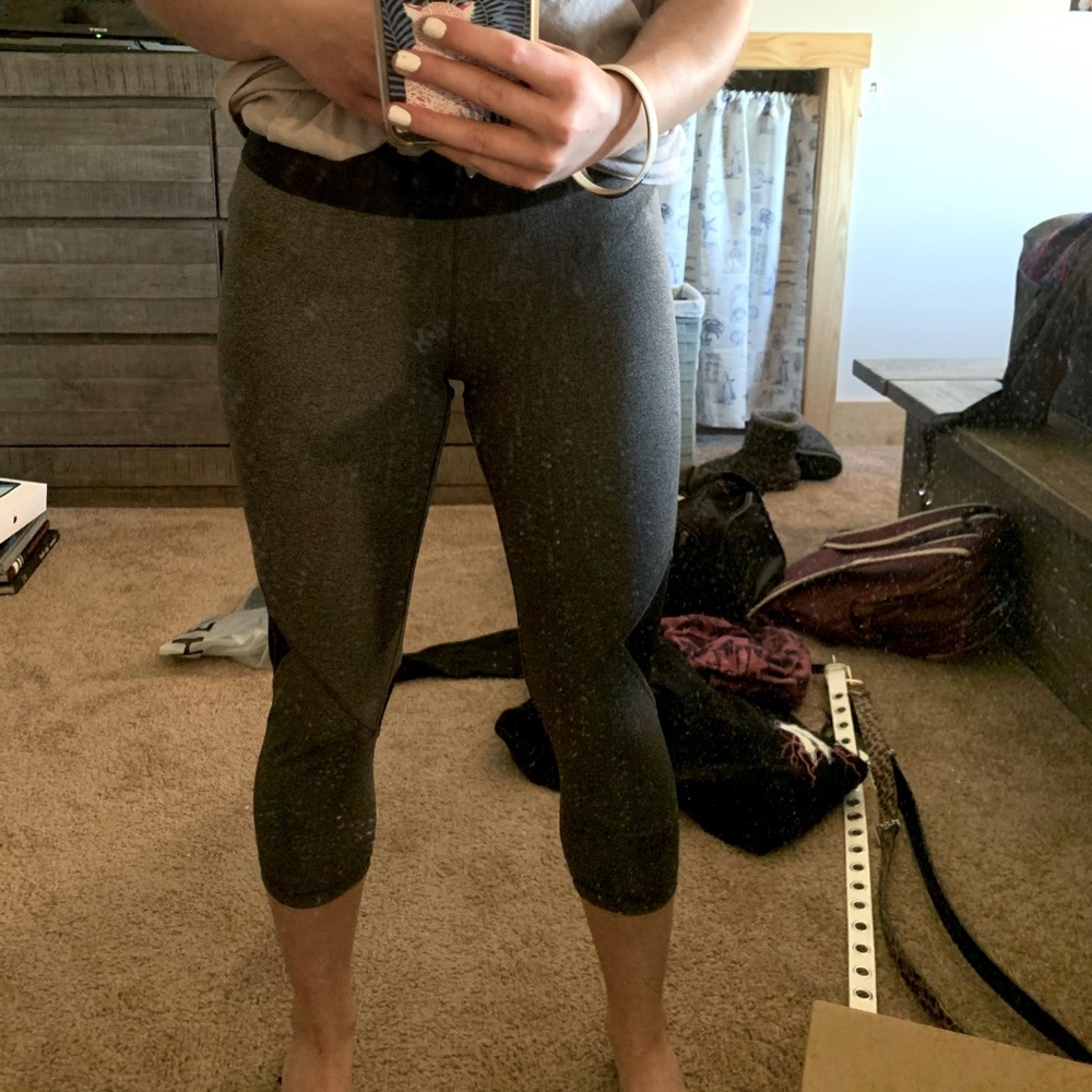 Gray Adidas Athletic Leggings